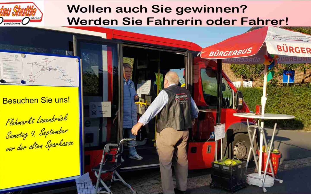 Die “Erfolgsgeschichte Bürgerbus” auf dem Flohmarkt!